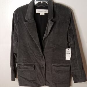 Treasure & Bond Women's Size Medium Charcoal Corduroy Blazer. Academia, Office